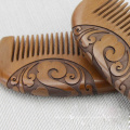 FQ marca cabelo logotipo personalizado sândalo pêssego pente de madeira